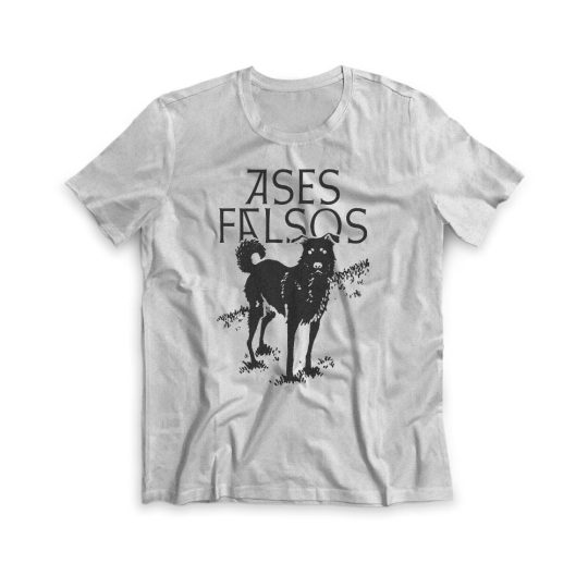 Polera AF Blanca Perro Negro