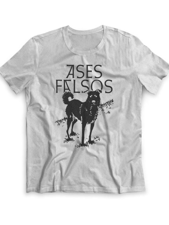 Polera AF Blanca Perro Negro